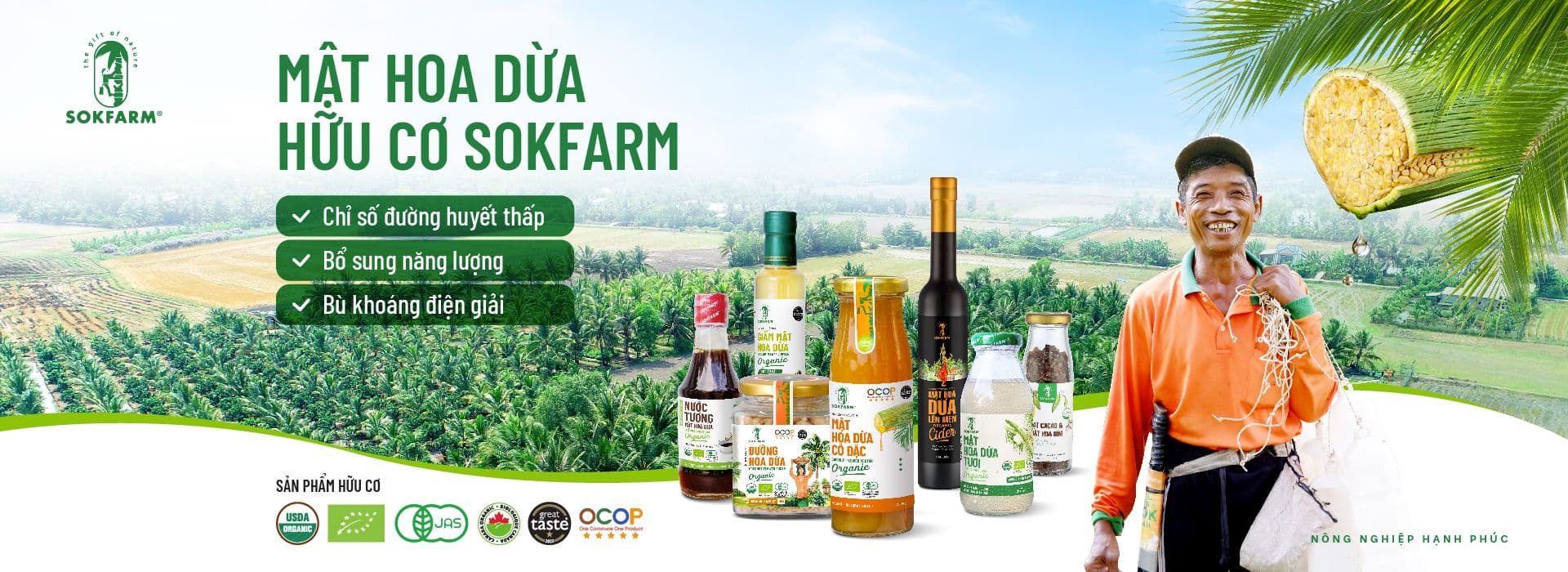 Sản phẩm từ mật hoa dừa Sokfarm